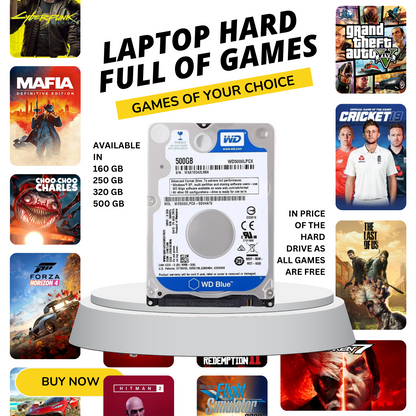 Laptop Hard Drive full of your preferred games (Customized on your choice)