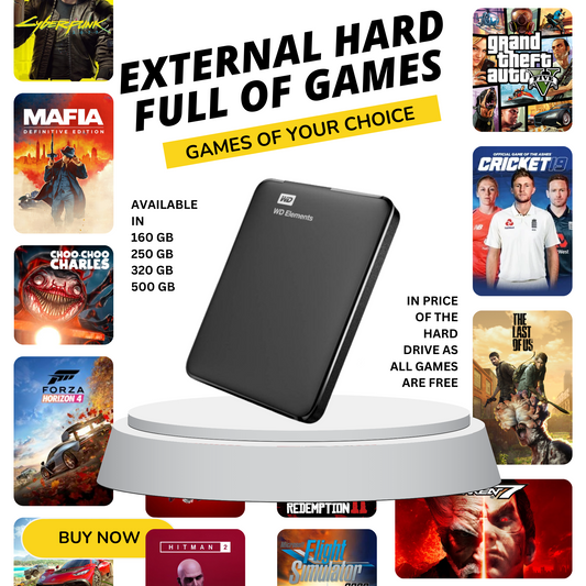 USB external hard drive full of your preferred games