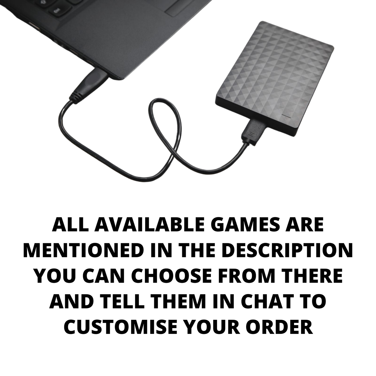USB external hard drive full of your preferred games
