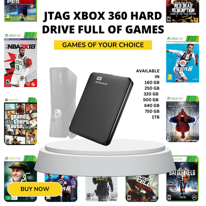 JTAG Xbox 360 Games in External Hard Drive