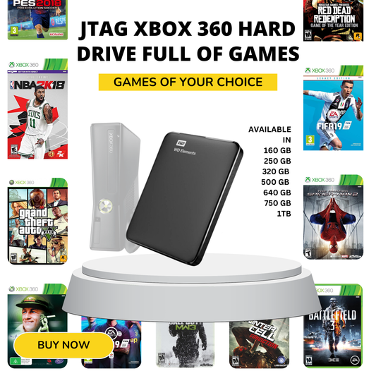 JTAG Xbox 360 Games in External Hard Drive